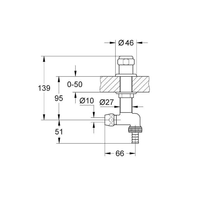 Diskmaskinsavstänging Grohe Eggeman 41050 Mekanisk
