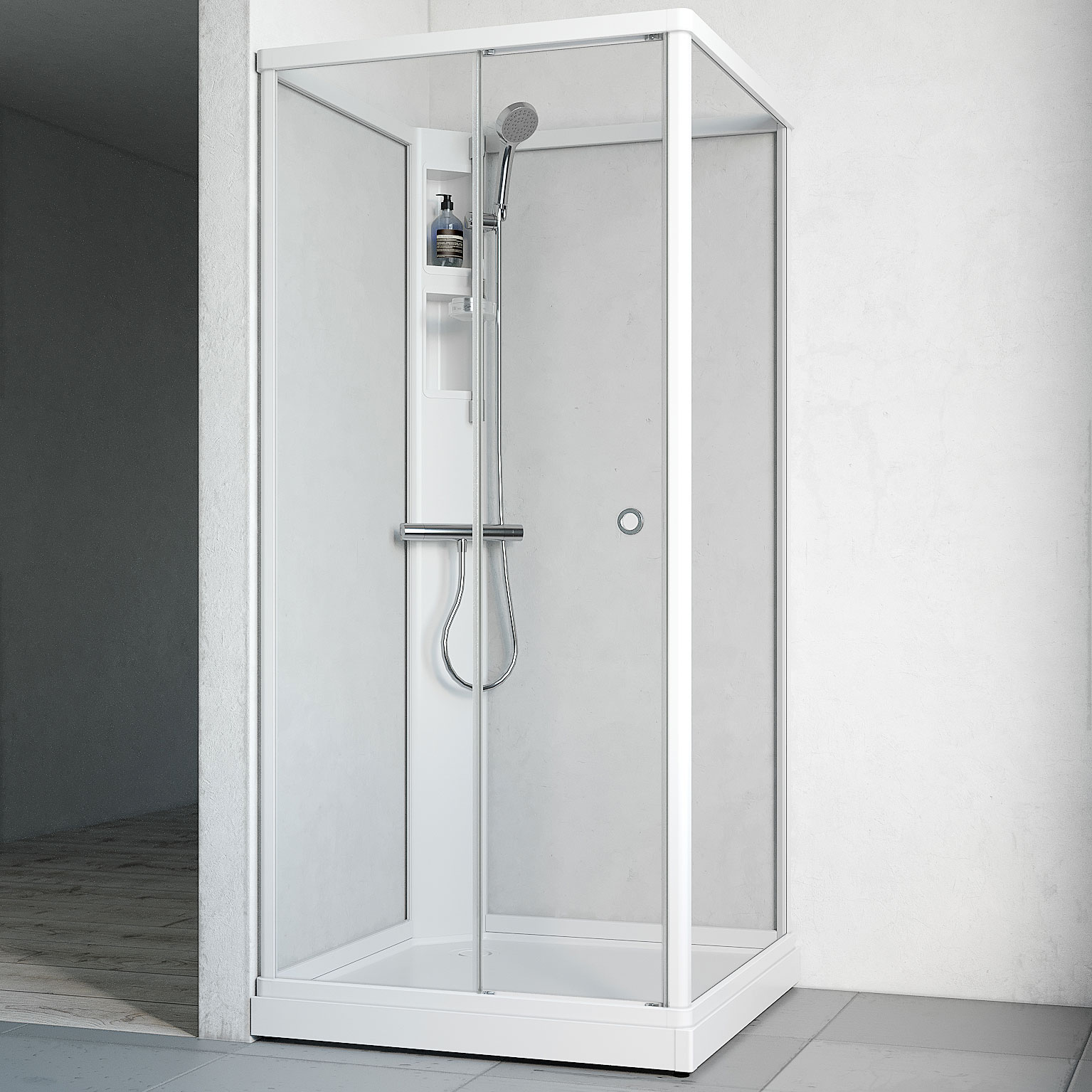 Duschkabin Macro Design Flow Front med Blandare