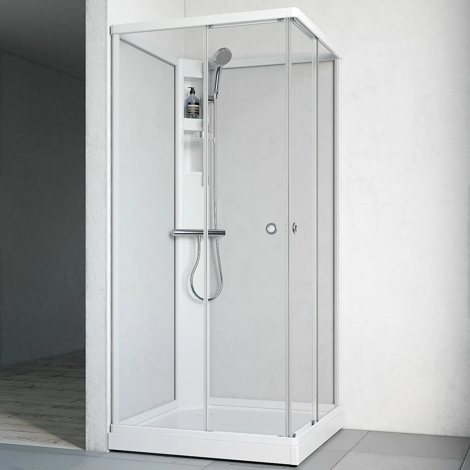 Duschkabin Macro Design Flow Rak med Blandare