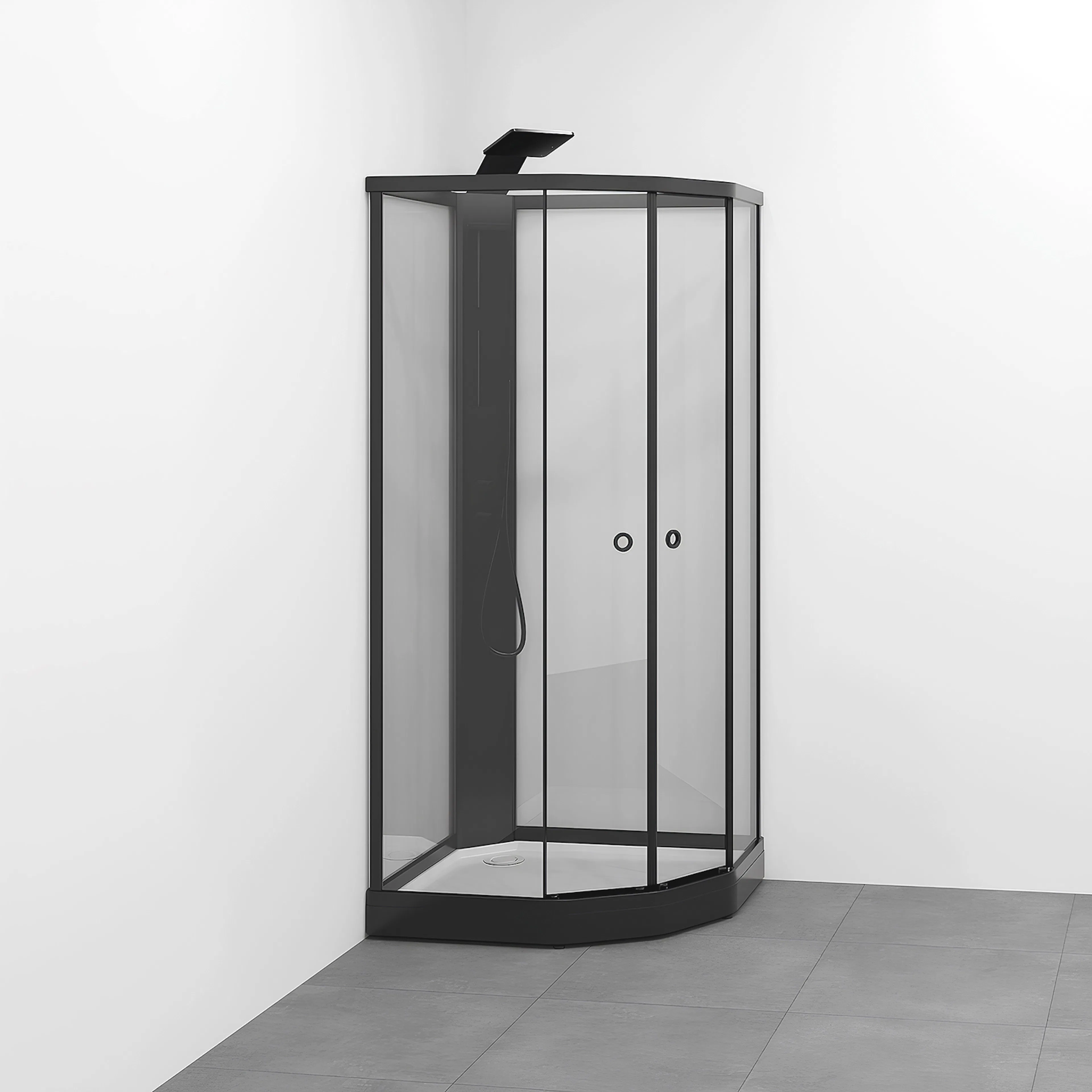 Duschkabin Macro Design Flow Semi med Infälld Blandare