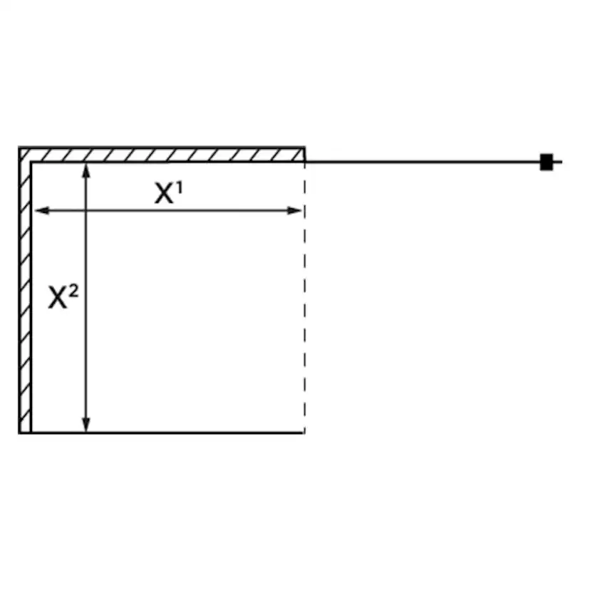 Duschhörn Strømberg Lucca 130 Fastvägg med Dörr