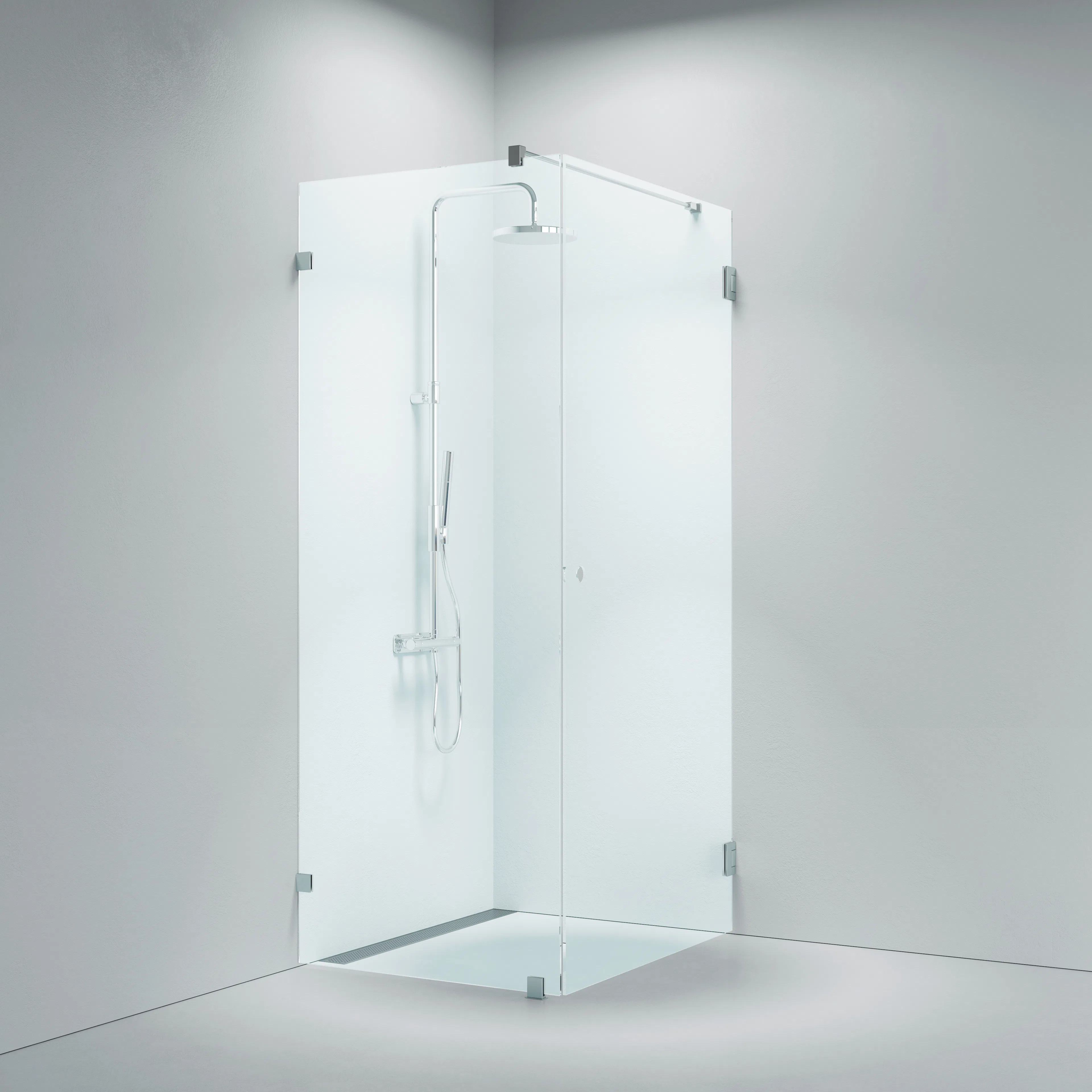 Duschhörn Strømberg Lucca 130 Fastvägg med Dörr