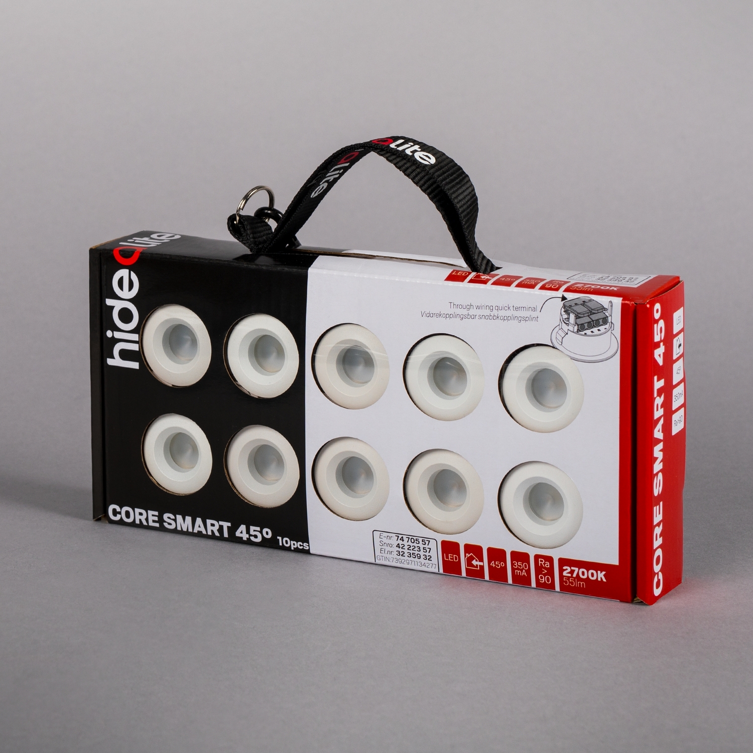 Downlight Hide-a-lite Core Smart 45° 10-pack Vit