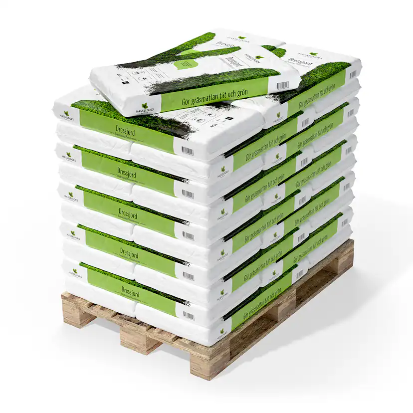 Dressjord Hasselfors Garden Växtnäring för Gräsmatta på Pall - 48x40L