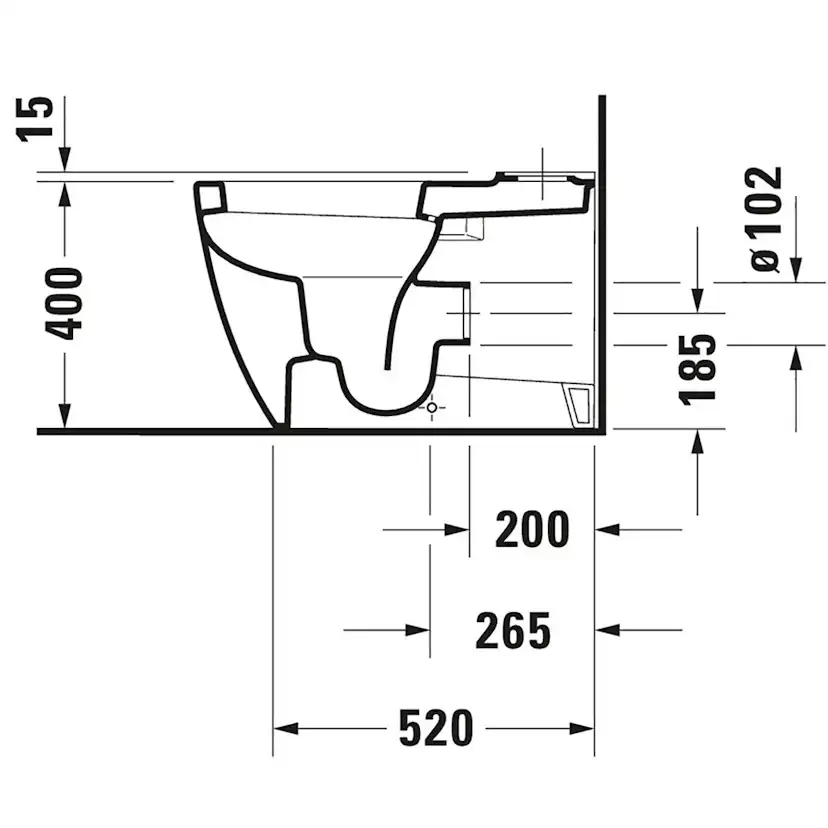 Toalettstol Duravit Me by Starck 217009