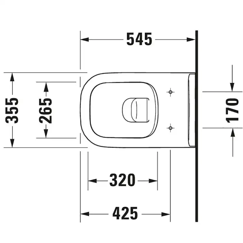 Vägghängd Toalettstol Duravit D-Code Rimless