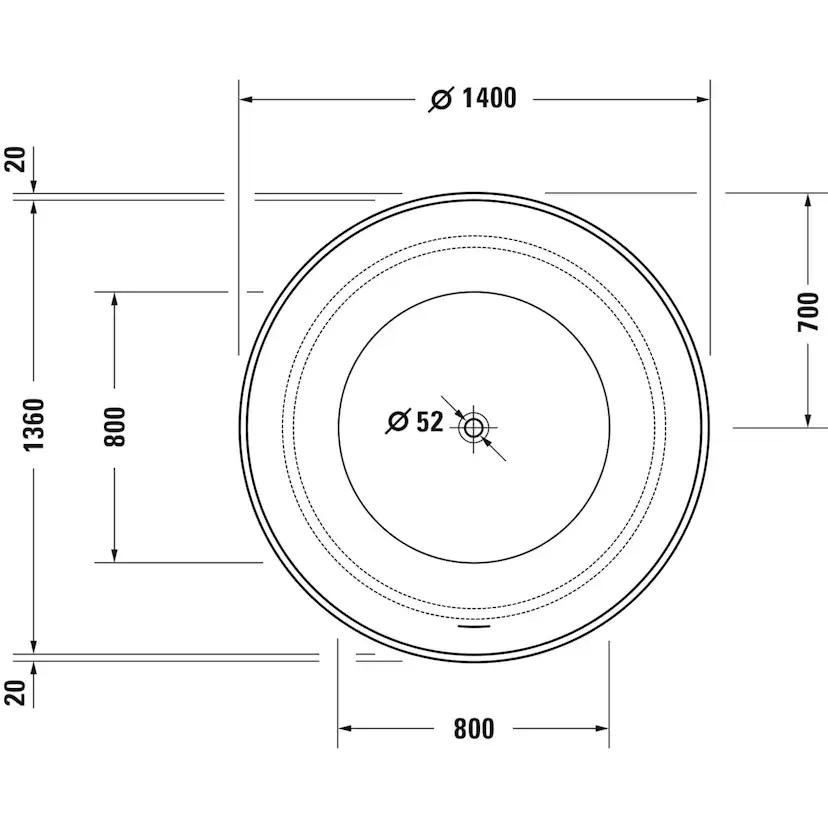 Badkar Duravit White Tulip Vit 1400x1400 mm