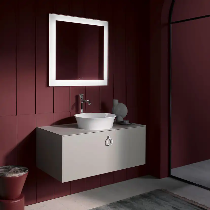 Tvättställ Duravit White Tulip för Placering på Bänkskiva Vit Högblank 430 mm