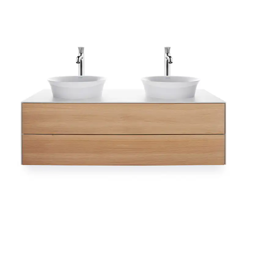 Tvättställ Duravit White Tulip för Placering på Bänkskiva Vit Högblank 430 mm