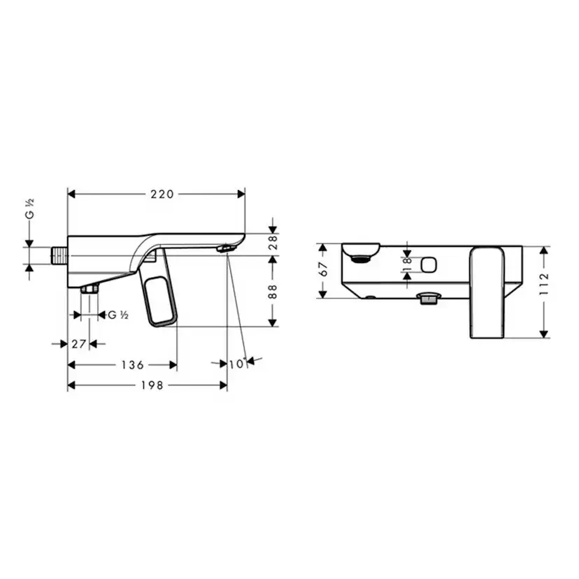 Dusch- och Badkarsblandare Axor Urquiola 150 cc