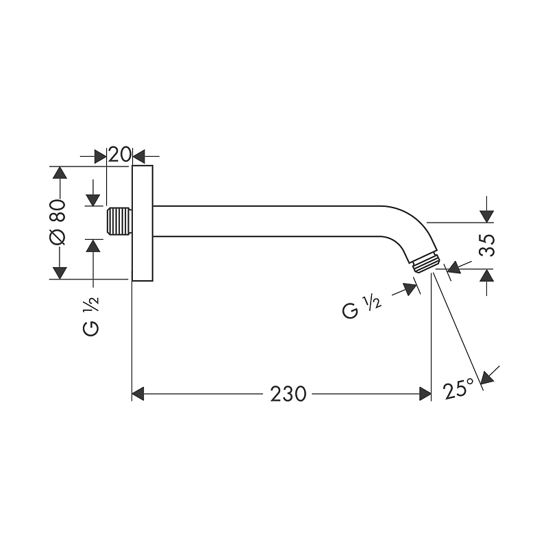 Duscharm Hansgrohe Krom