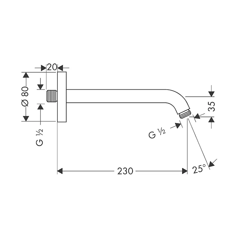 Duscharm Hansgrohe Krom