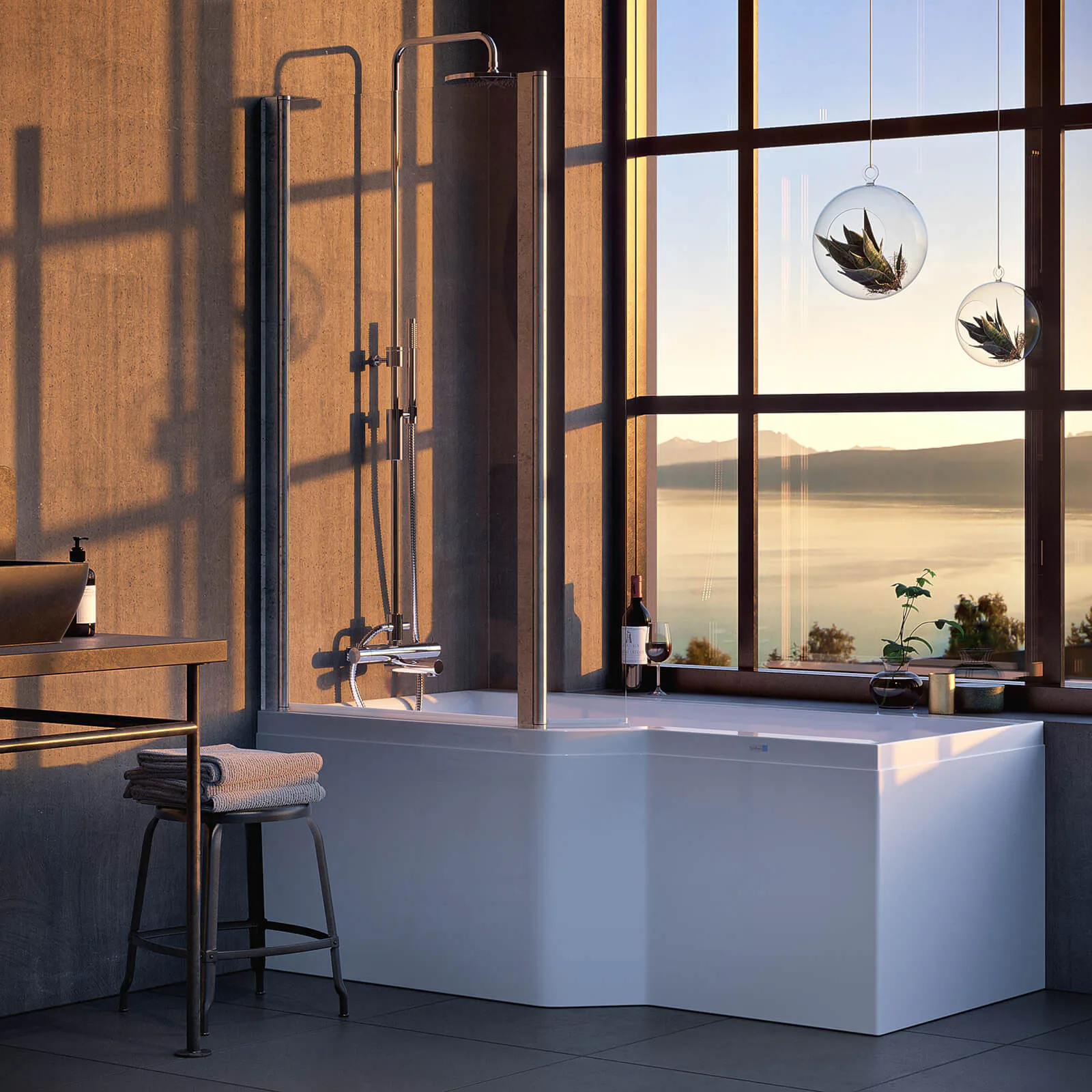 Badkar Nordhem Apelviken Vit Standard Enkel rygglutning