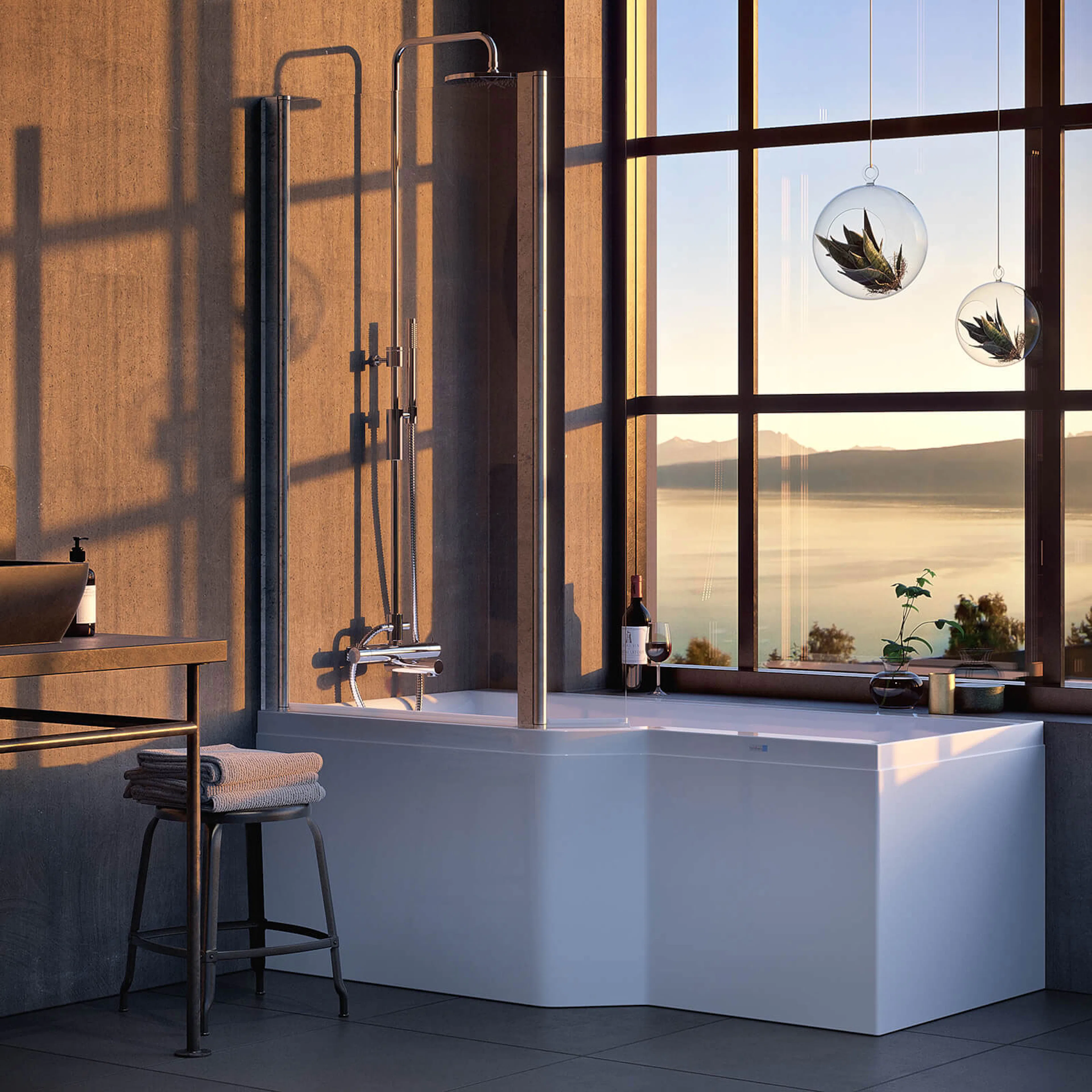 Badkar Nordhem Apelviken Vit Standard Enkel rygglutning