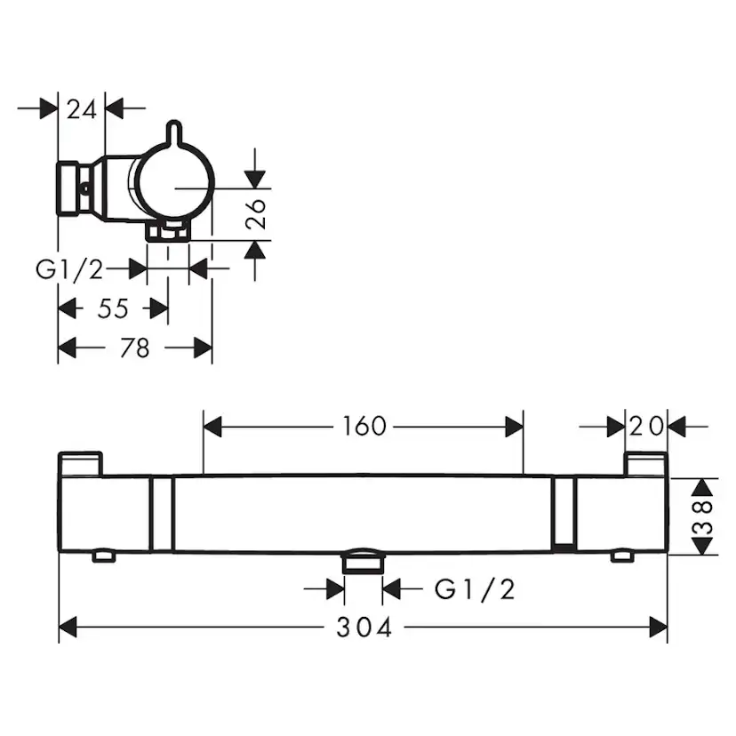 Duschblandare Hansgrohe Ecostat Comfort EcoSmart