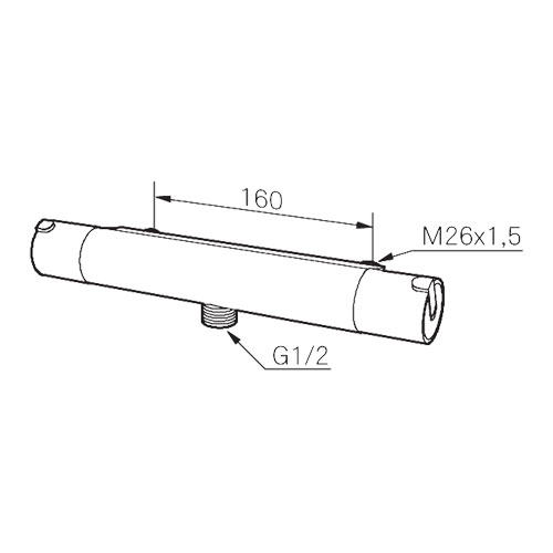 Duschblandare Mora Rexx T5 Krom