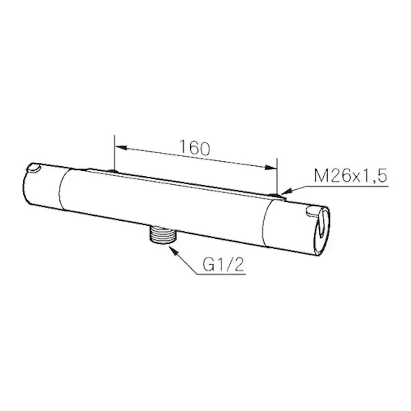 Duschblandare Mora Rexx T5 Krom