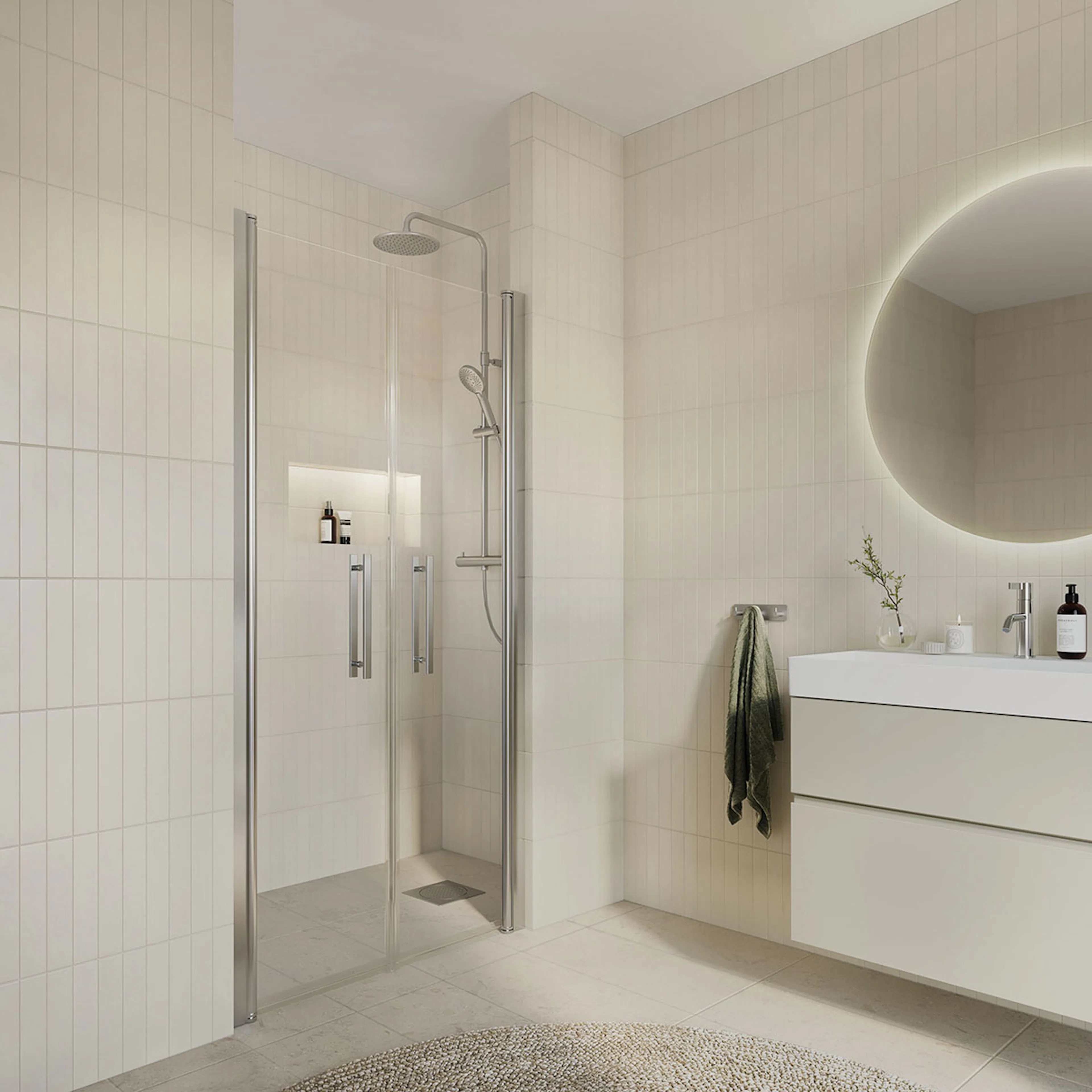 Duschdörr Arrow DuoDoor Klarglas