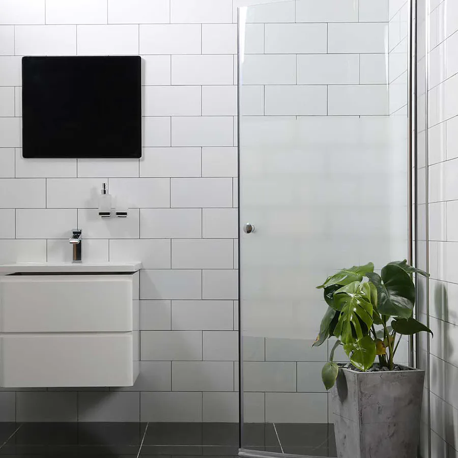 Duschdörr Bathlife Mångsidig 45° Dörr Delvis Frostat Glas