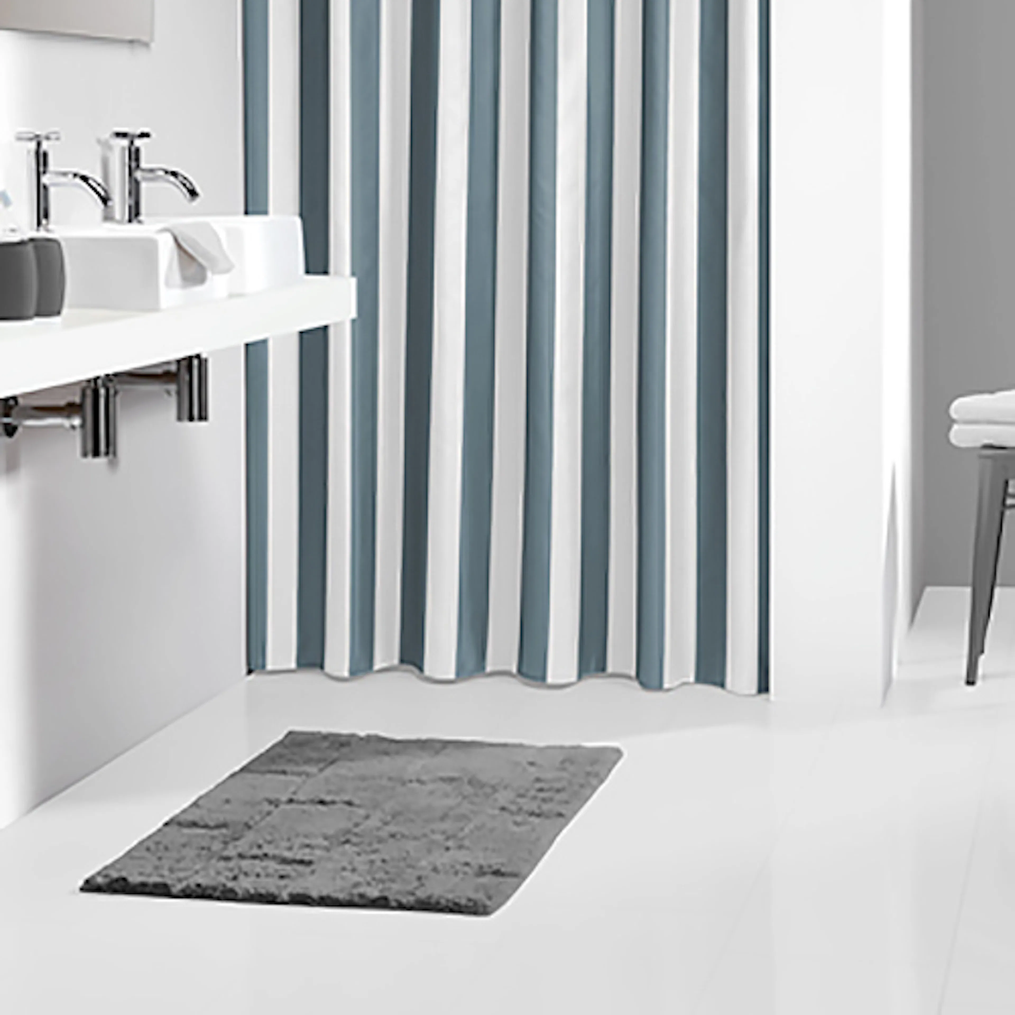 Duschdraperi Sealskin Linje Polyester