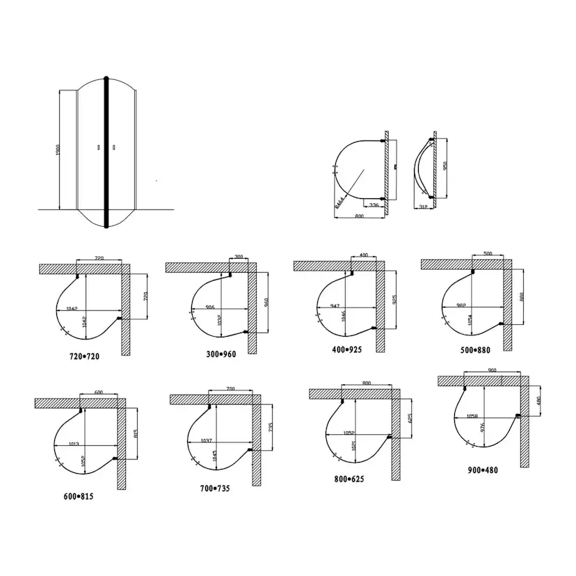 Duschhörn Arrow Free Klarglas