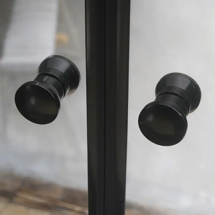 Duschhörn Bathlife Mångsidig Rund Dörr 45° Svart