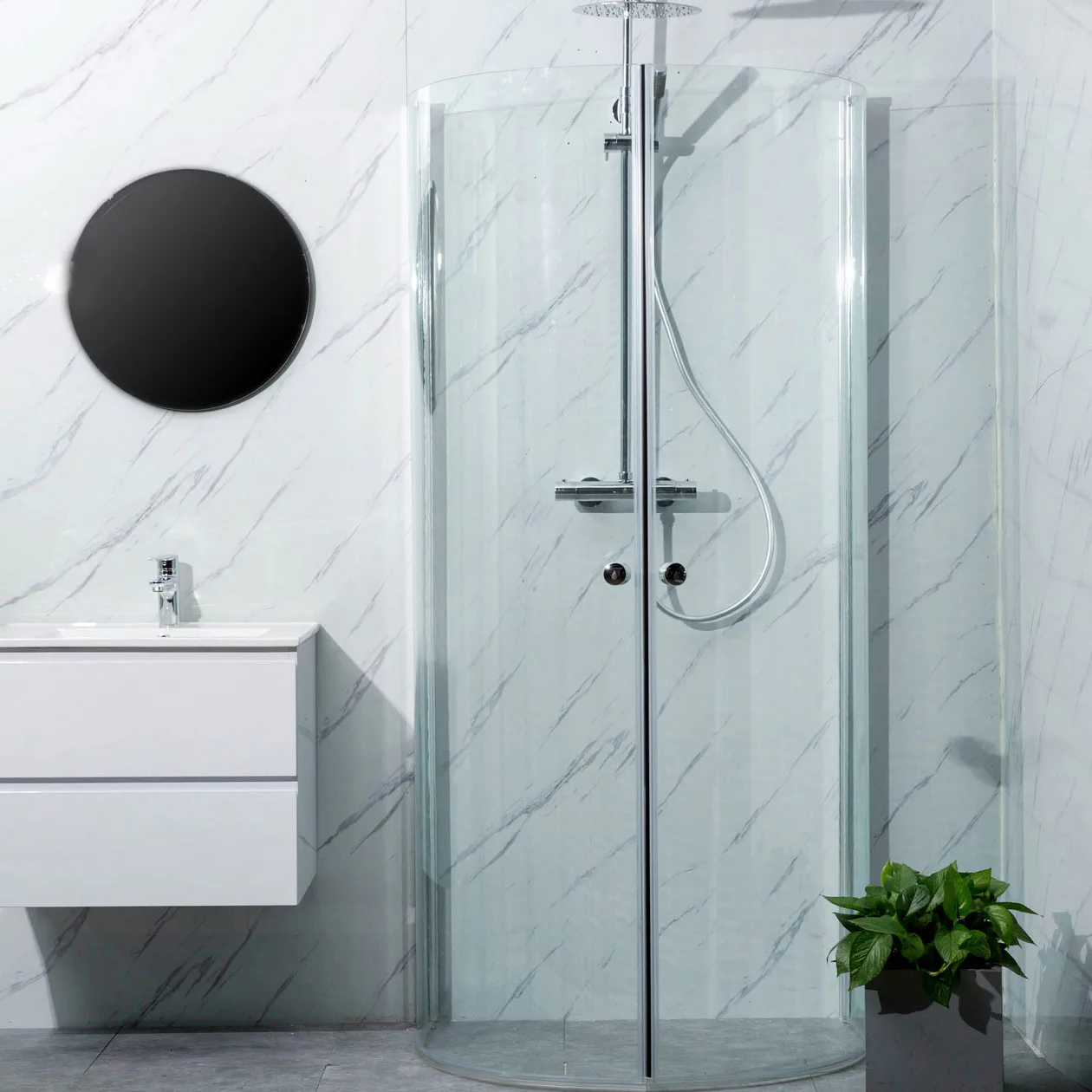 Duschhörn Bathlife Mitt Aluminium