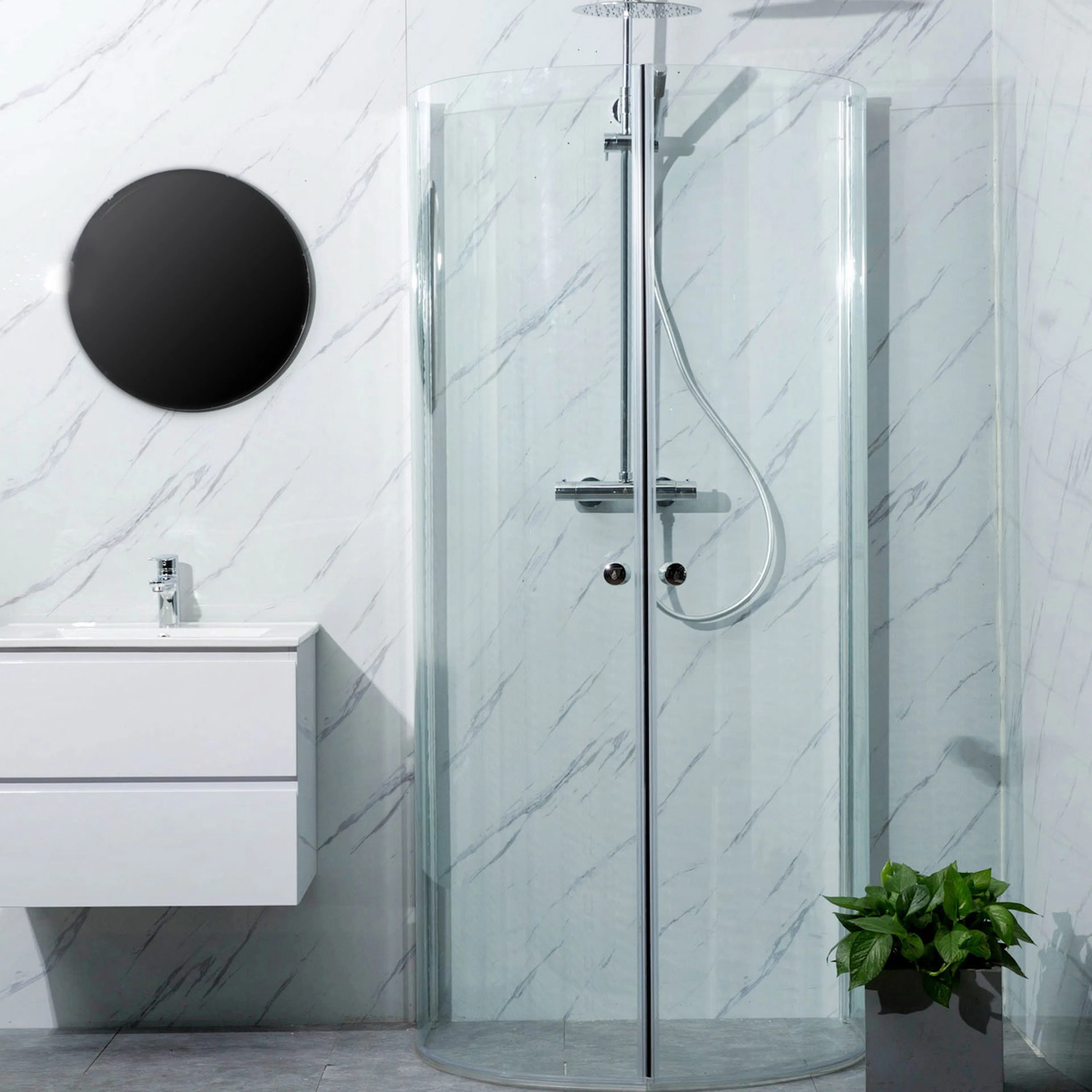 Duschhörn Bathlife Mitt Aluminium