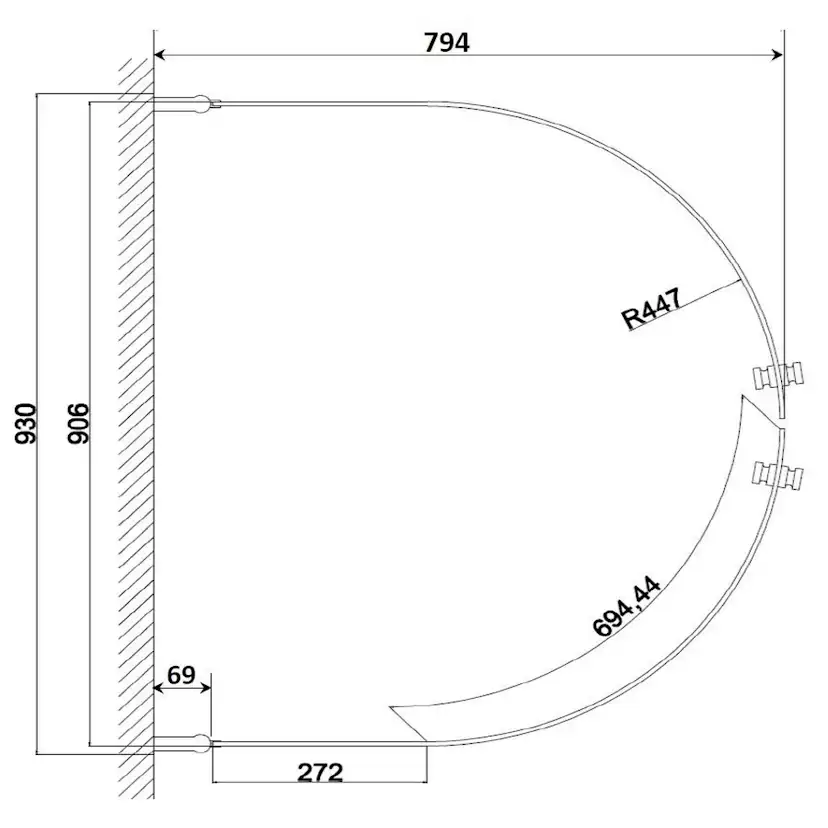 Duschhörn Duschbyggarna Round De Luxe