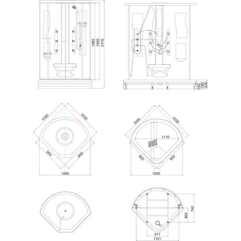 Duschkabin Arrow 6015
