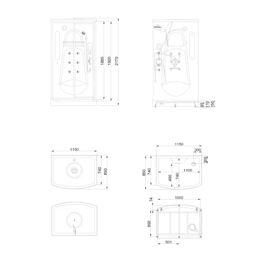 Duschkabin Arrow 6030