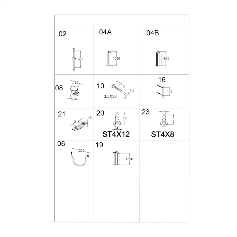 Duschkabin Bathlife Betrakta 90x90 Elegant A/W Klarglas