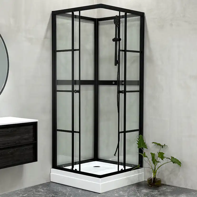 Duschkabin Bathlife Betrakta 90x90 Rak R/W Klarglas