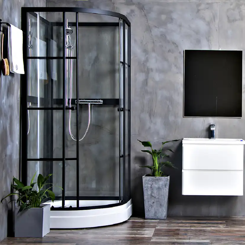 Duschkabin Bathlife Betrakta 90x90 Rund C/W Klarglas