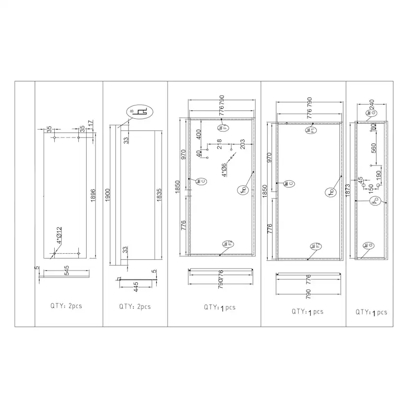 Duschkabin Bathlife Ideal 90x90 Elegant