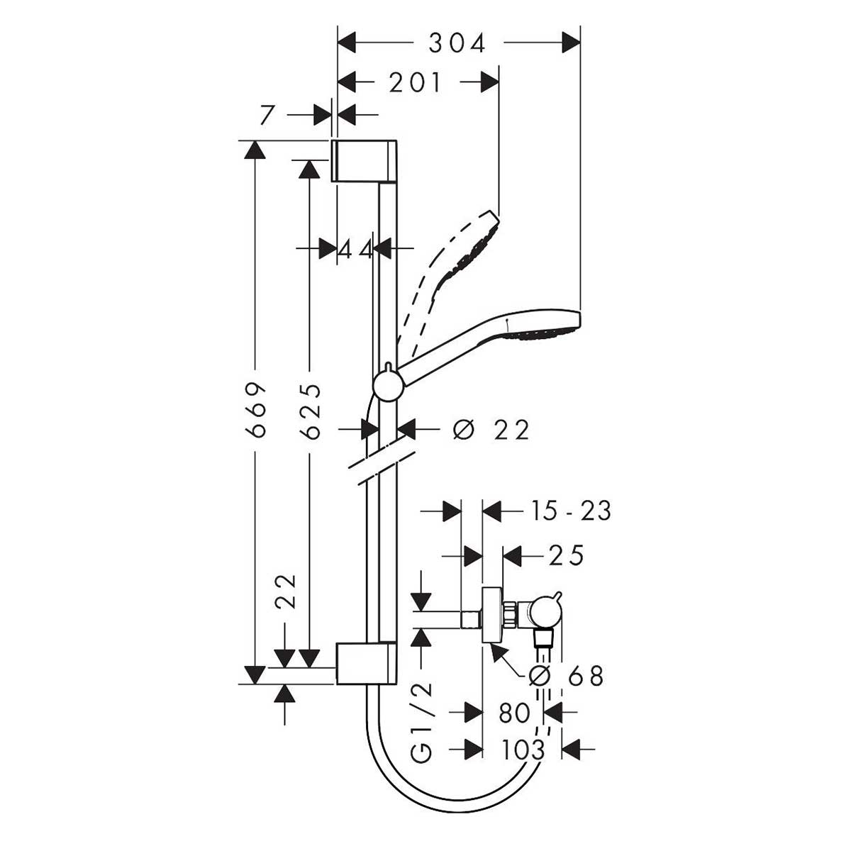 Duschset Hansgrohe Croma Select E Vario Kombipaket
