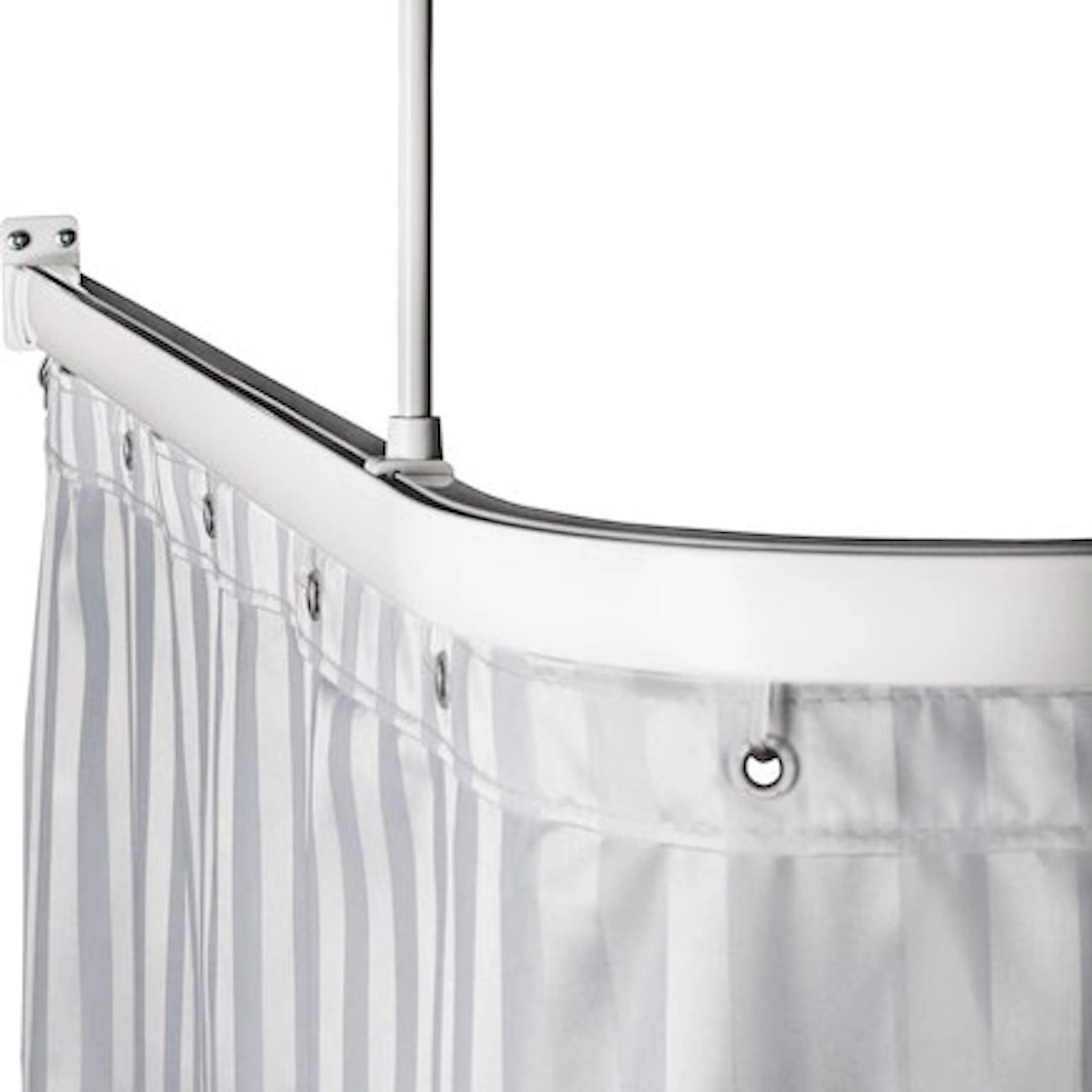 Duschstång Leijma Stabil L-Form Vit