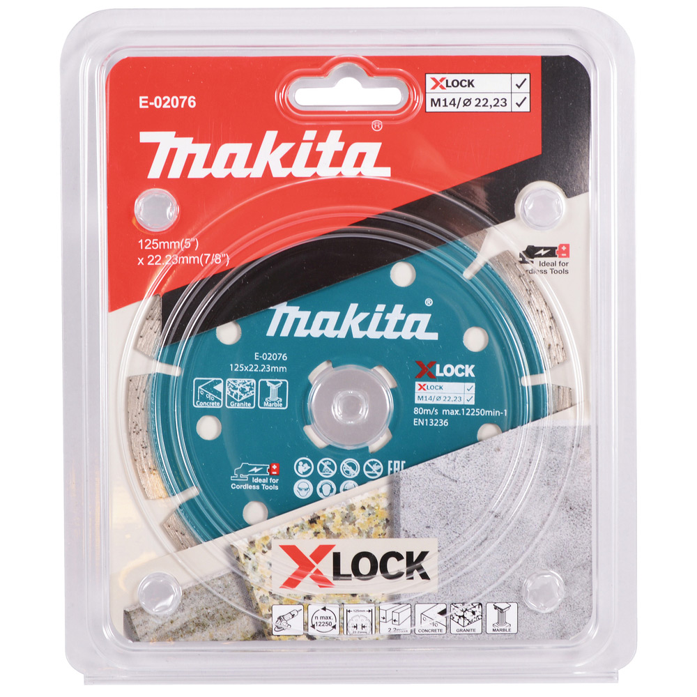 Diamantklinga Makita E-02076 125 mm X-Lock