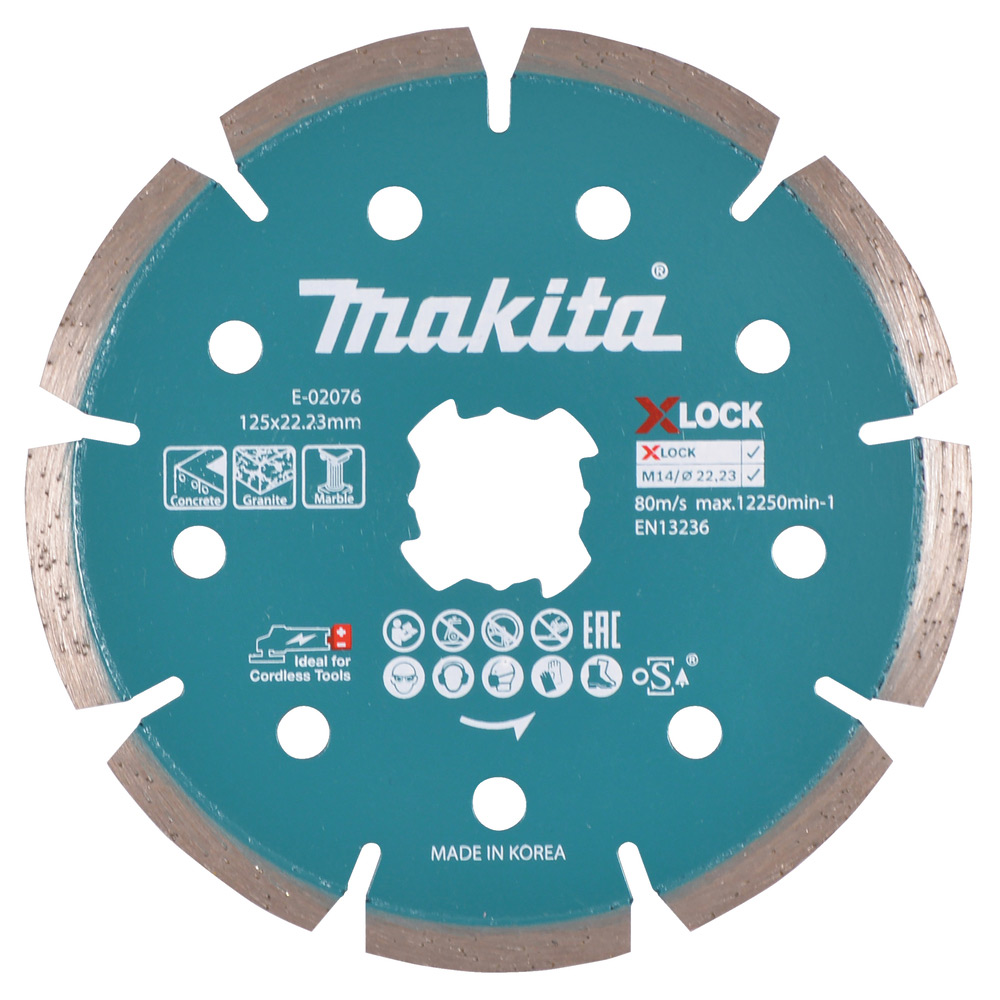 Diamantklinga Makita E-02076 125 mm X-Lock