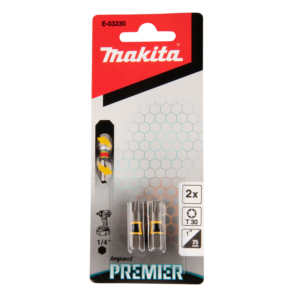 Bits Makita Impact Premier E-03230 T30 25 mm 2-pack