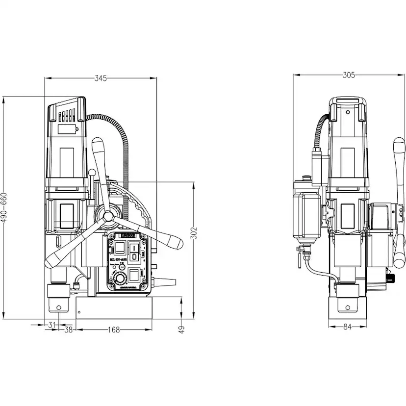 Magnetborrmaskin Euroboor Automatisk Matning