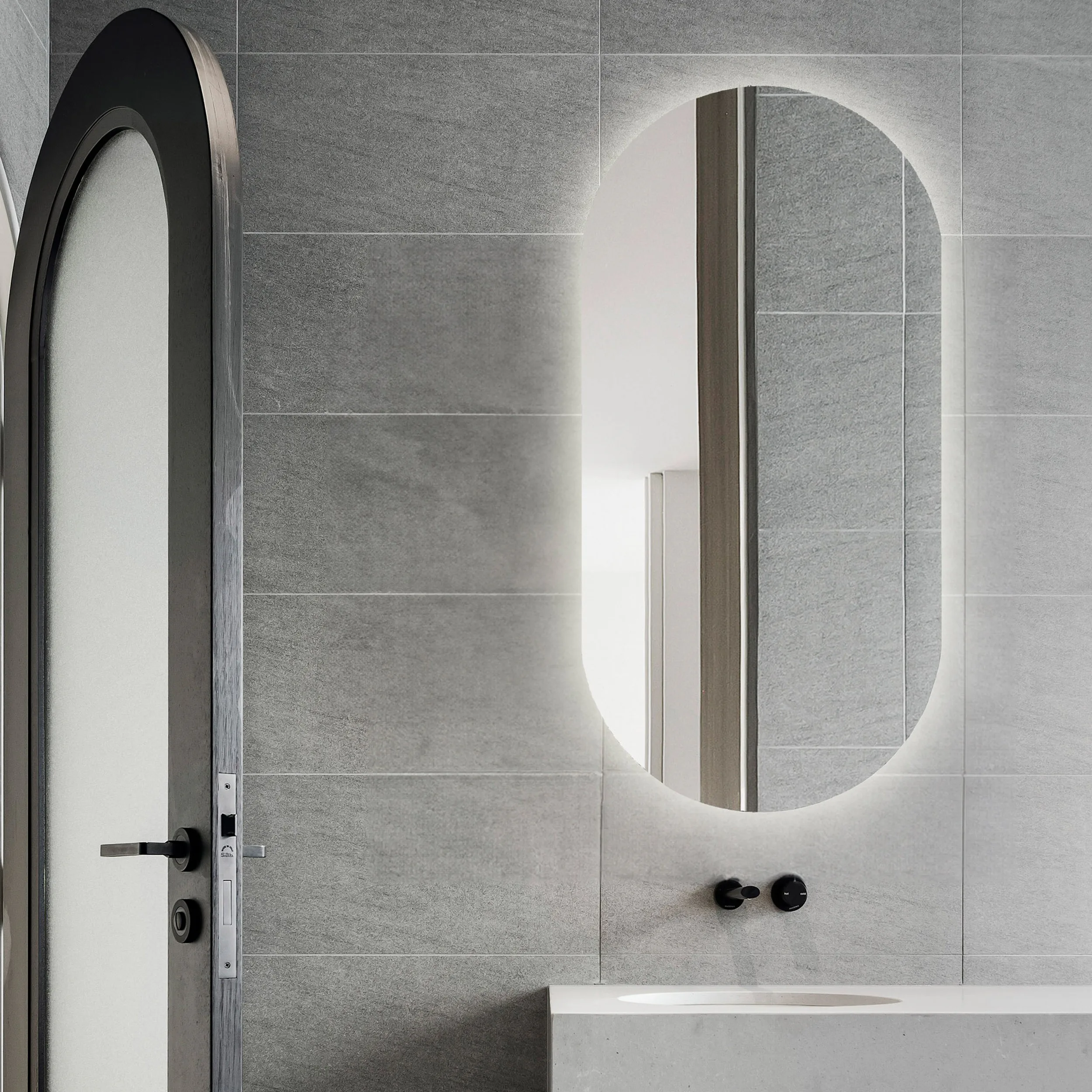 Spegel Vidi Edith Lux med LED-belysning