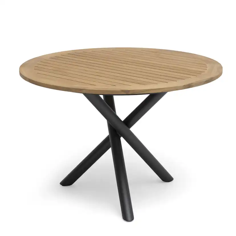 Trädgårdsmatgrupp Hillerstorp Ekeryd Ø110 cm med 4 st Trädgårdsstolar