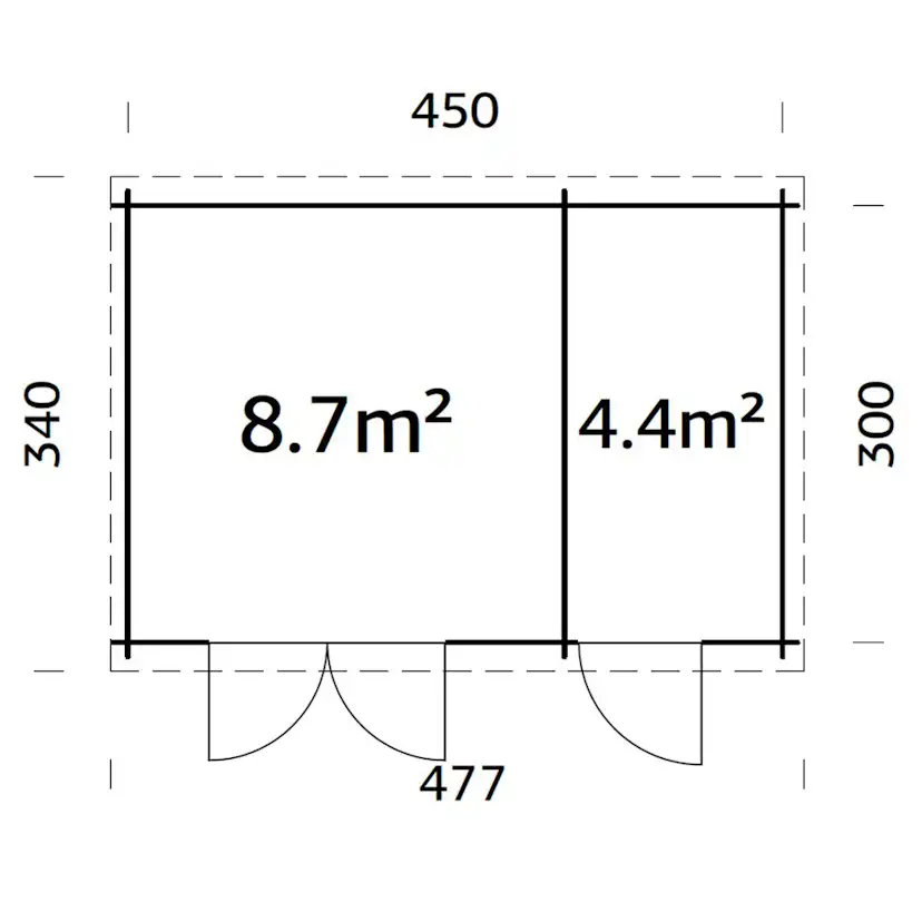 Stuga Palmako Ella 13,5 m2