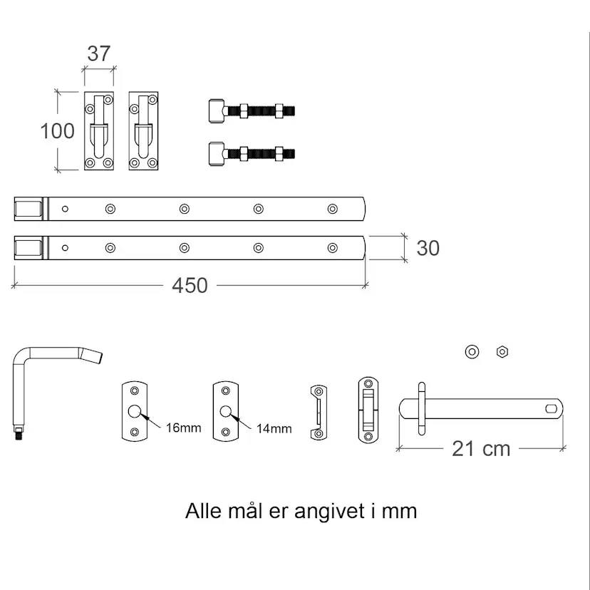 Enkelt låsbeslag PLUS Skagen/Retro