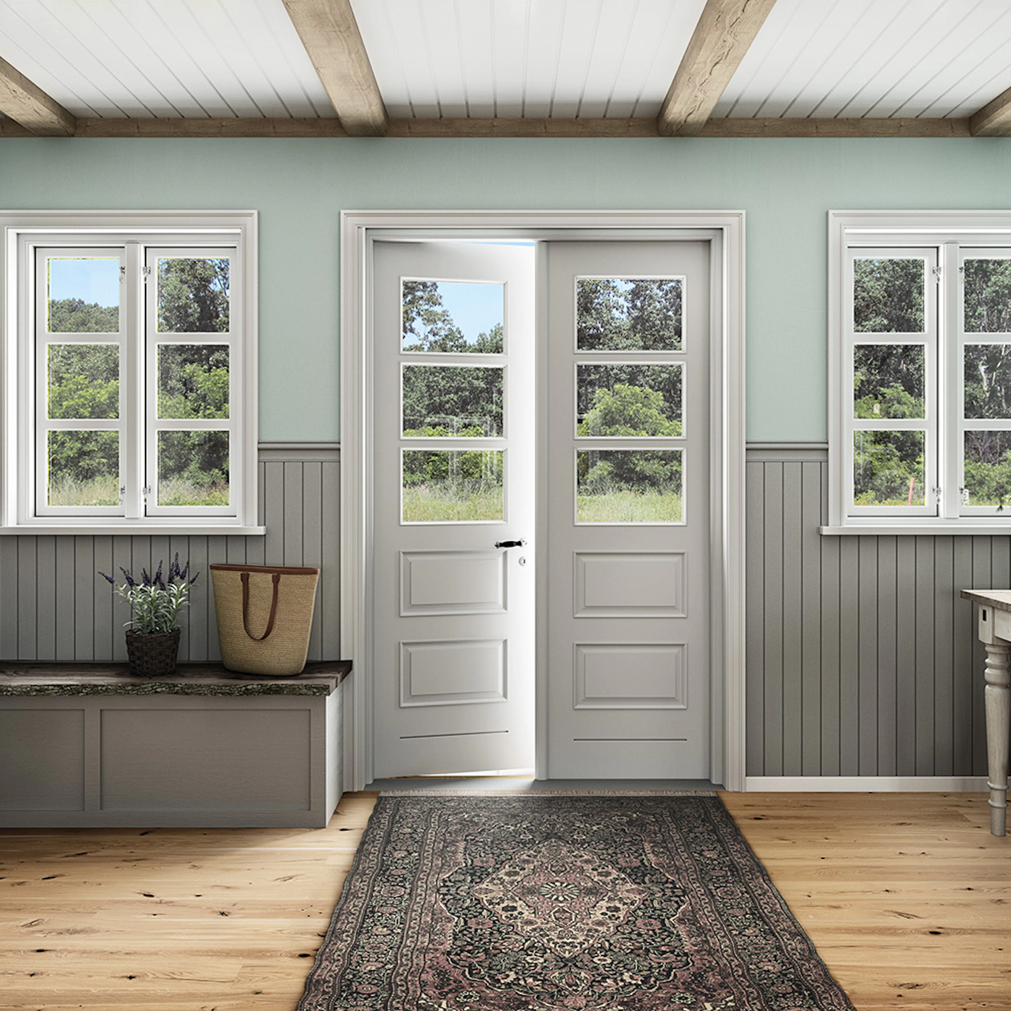 Parkettgolv Boen Ek Espressivo 1-Stav Vit