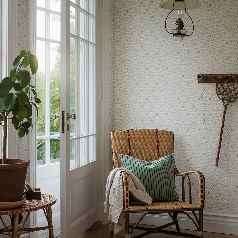 Tapet Boråstapeter Falsterbo III Ester 7660 EasyUp, Mönstrad Beige