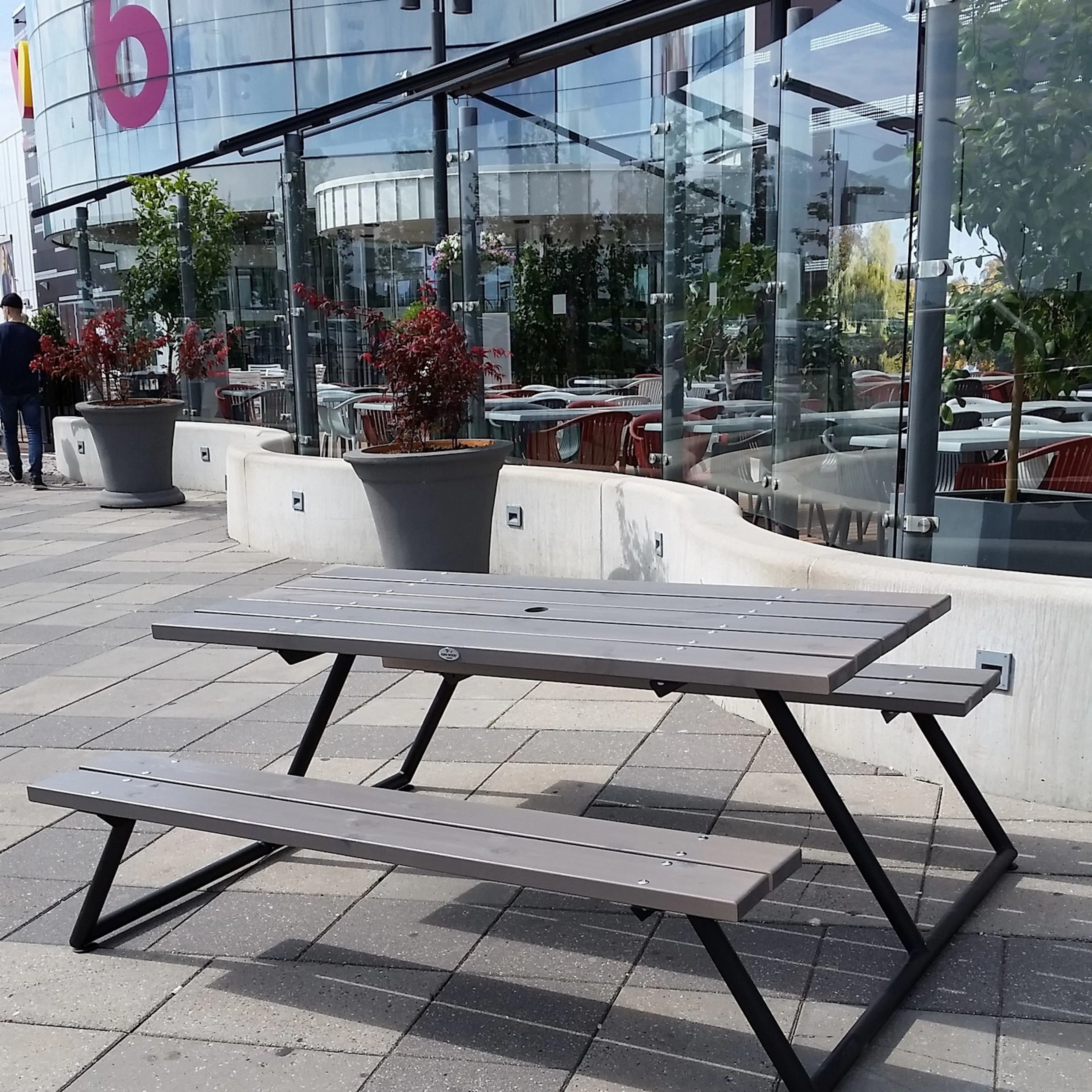 Picknickbord Eden Wood Stockholm Svart Stativ Utomhus