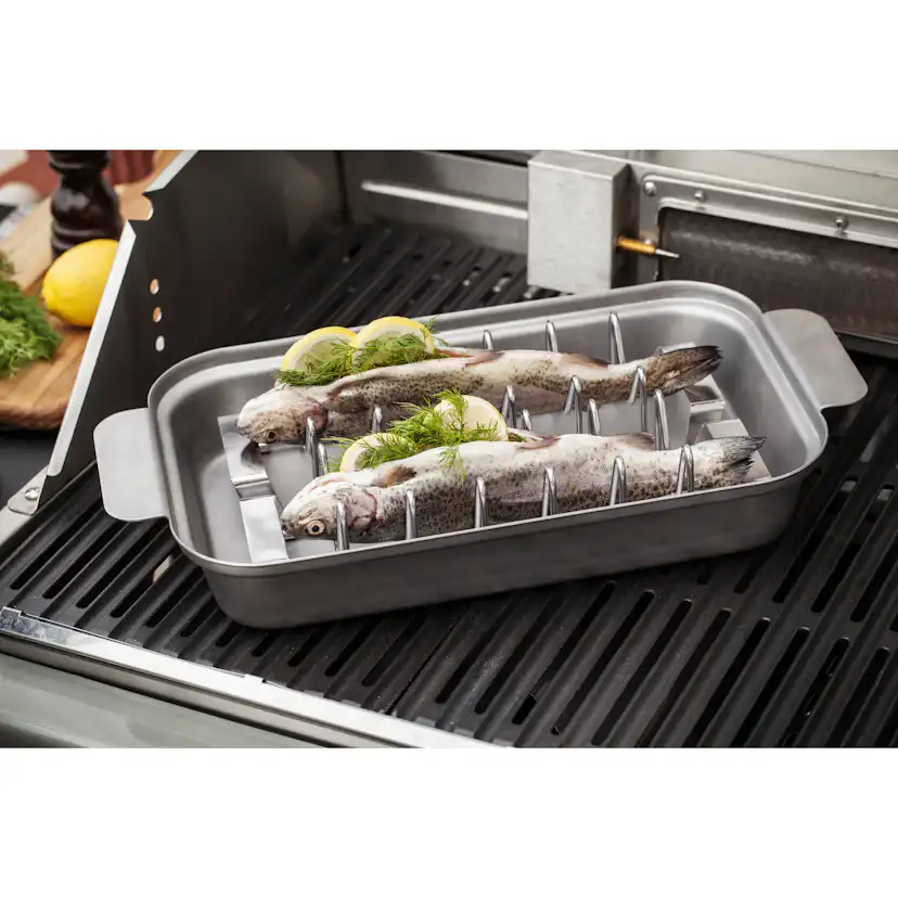 Grillform Fornetto Rostfri Large Med Skärbräda i Bambu