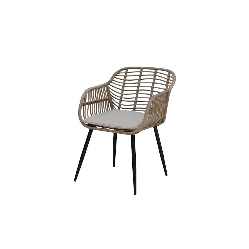 Balkongset Baltic Garden Julia 2 st Fåtöljer med sidobord inkl Dynor